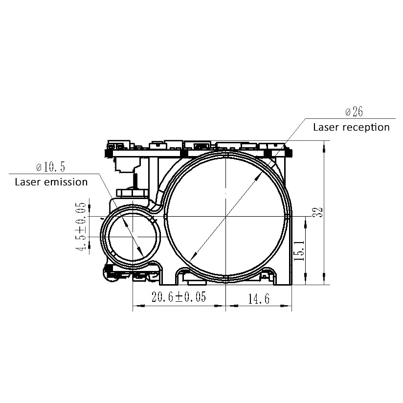 5km Laser Rangefinder Module Laser Range Finder