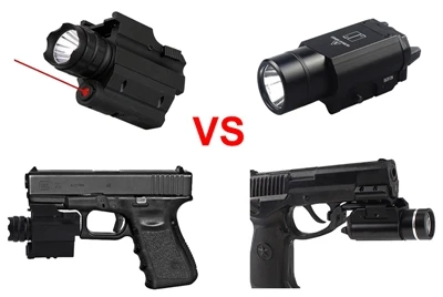 Laser + LED 2-in-1 Lampe de pistolet tactique VS Lampe de pistolet LED