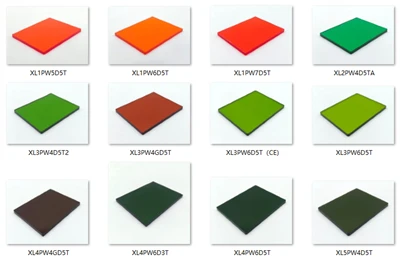 Pourquoi y a-t-il autant de couleurs pour les plaques de protection laser 106...