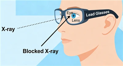 Le mécanisme de protection des lunettes en plomb pour le cristallin